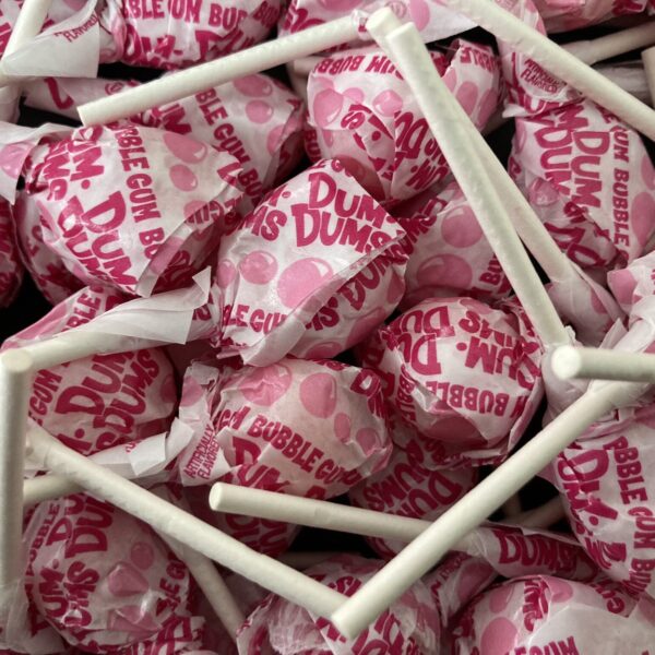 Bulk bin of Bubble Gum Dum Dums