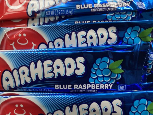 Bulk bin of Blue Raspberry Airheads