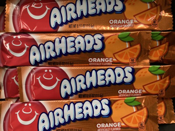 Bulk bin of Orange Airheads