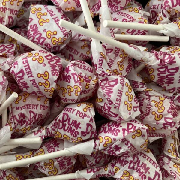 Bulk bin of Mystery Flavor Dum Dums