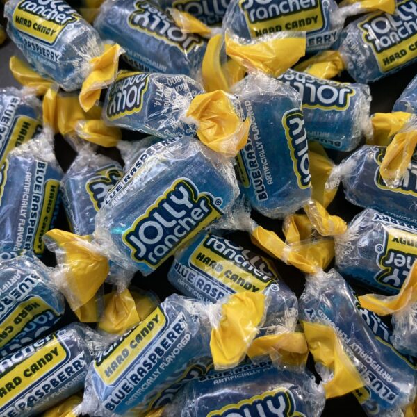 Bulk bin of Blue Raspberry Jolly Ranchers