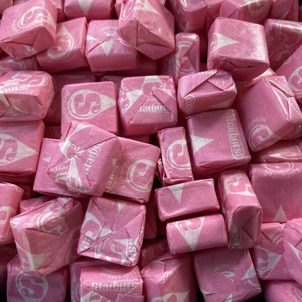 Bulk bin of Strawberry Starburst Candy