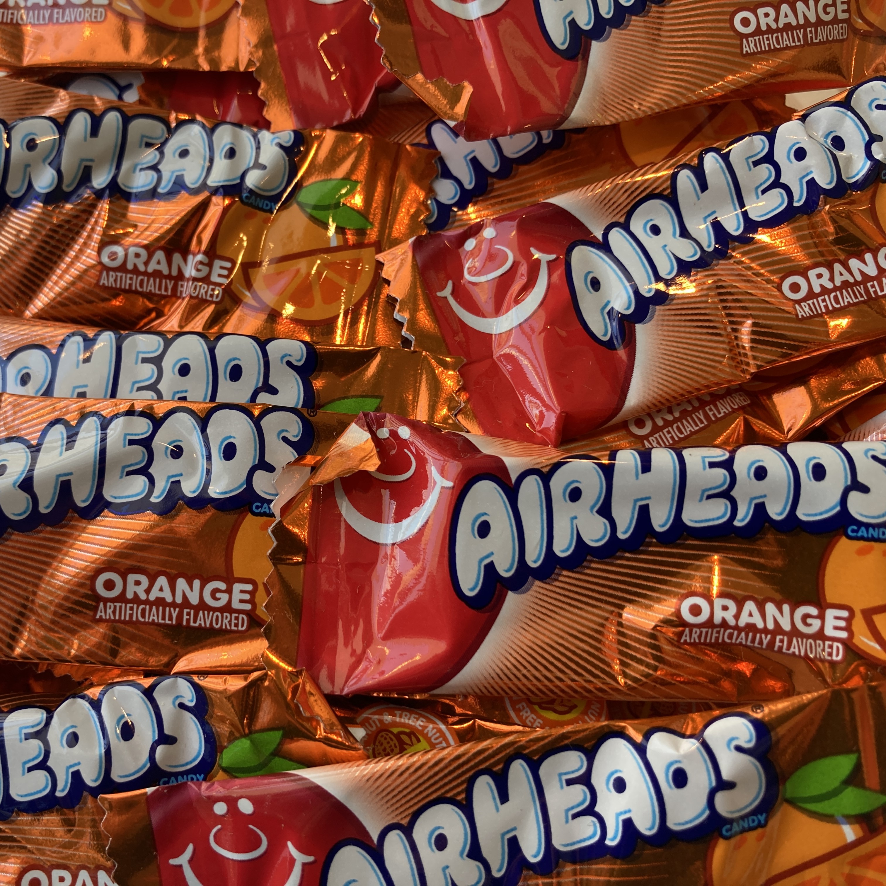 Orange Airheads Mini Bars - 16 Count